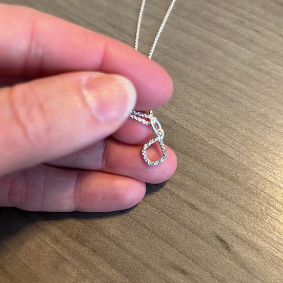 Monica Vinader Sterling Silver and Diamond Pendant and Necklace - Picture 7 of 8